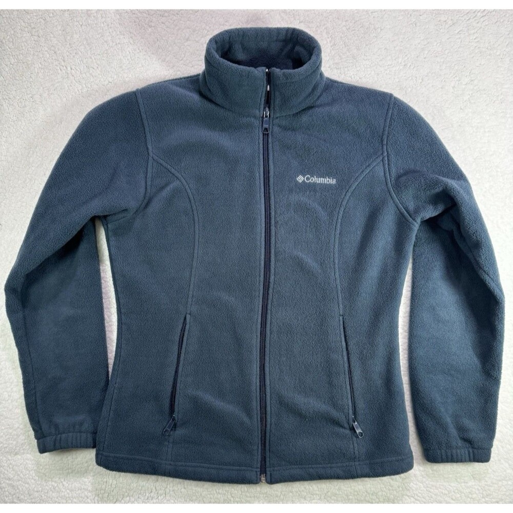 Columbia Women's Full Zip Fleece Jacket Blue Size Medium